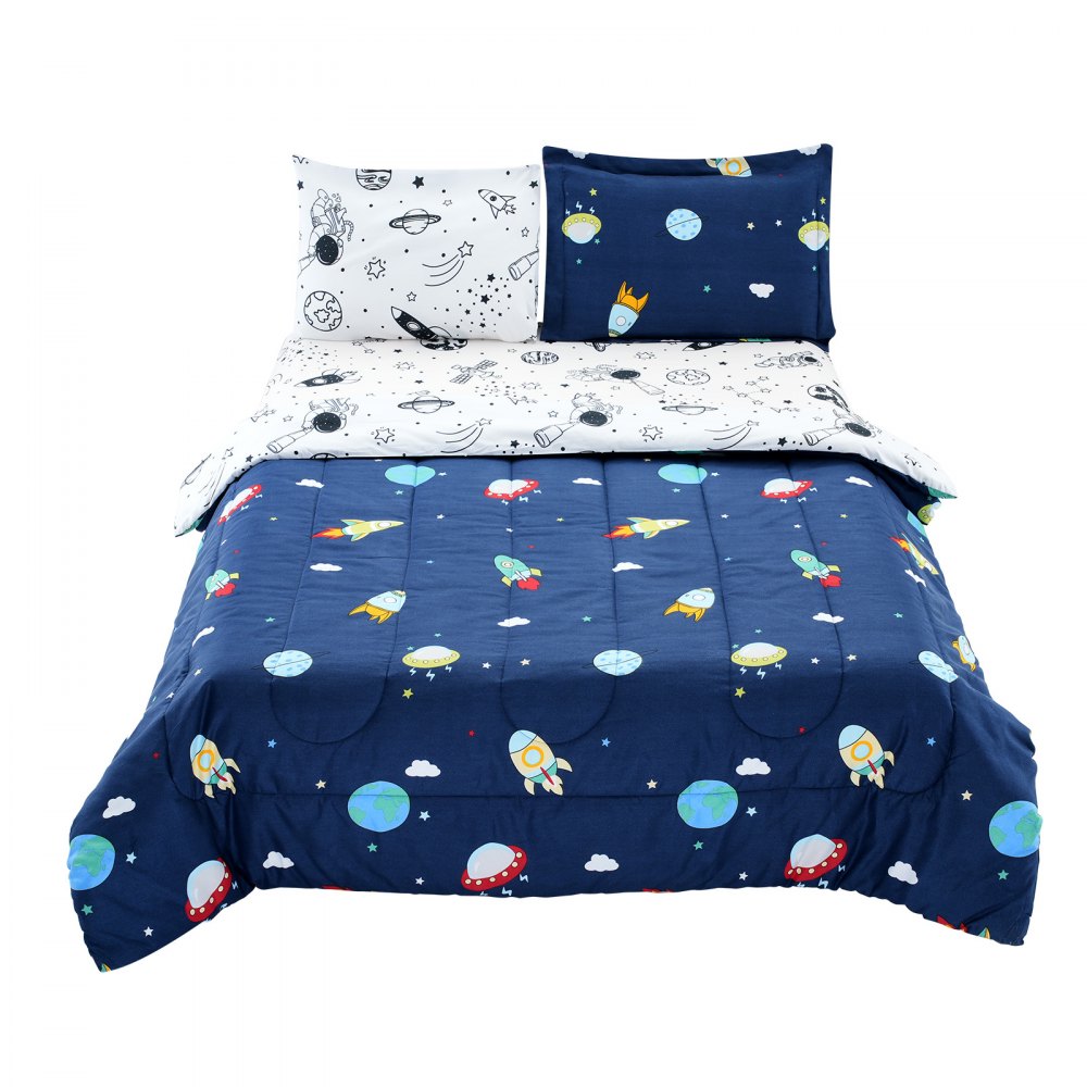 SYSH-KID501 - 5-Piece Twin Kids Comforter Set with Starry Sky Design