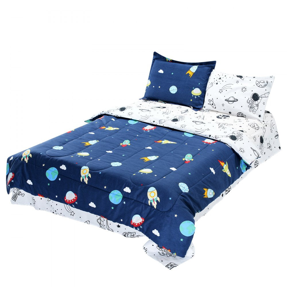 SYSH-KID501 - 5-Piece Twin Kids Comforter Set with Starry Sky Design