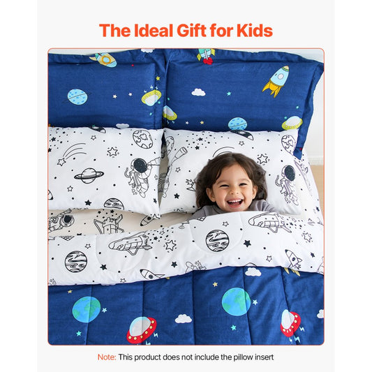 SYSH-KID701 - Reversible Kids Comforter Set, 7 Pieces, Soft & Durable