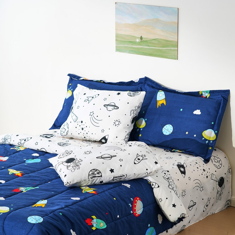 SYSH-KID701 - Reversible Kids Comforter Set, 7 Pieces, Soft & Durable