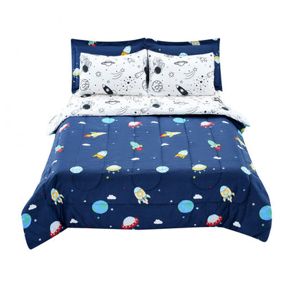 SYSH-KID701 - Reversible Kids Comforter Set, 7 Pieces, Soft & Durable