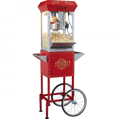 NP08001SEC - 48-Cup Cold-Rolled Steel Popcorn Maker with Cart