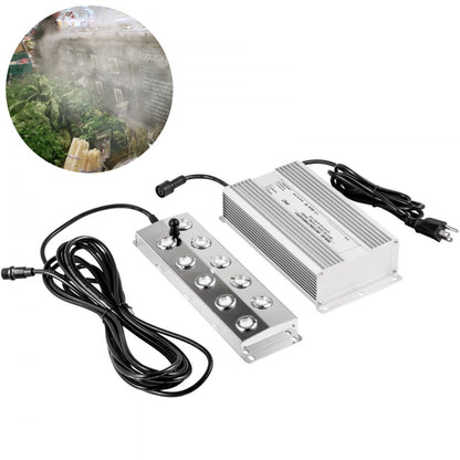 Air-cooled - 10-Head Stainless Steel Mist Maker for Gardens and Ponds