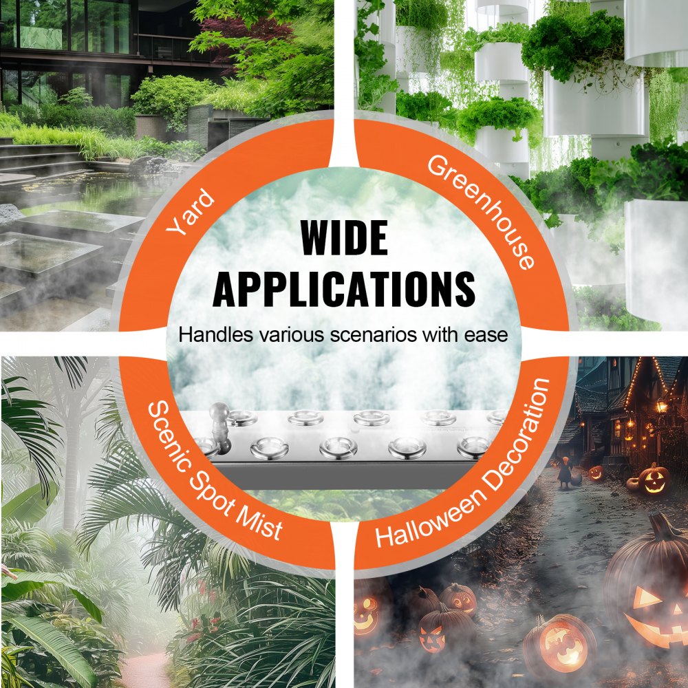 NS-10T-M - 10 Head Ultrasonic Mist Maker, 7000mL/h Output, IP67 Waterproof