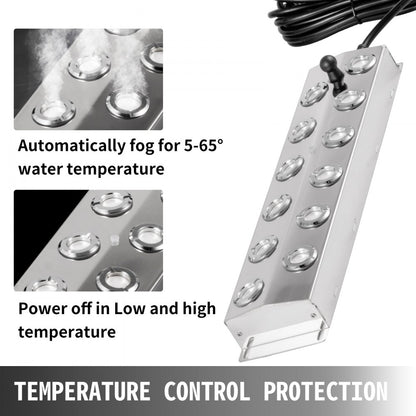 Air-cooled - 12-Head Ultrasonic Stainless Steel Mist Maker for Humidity Control