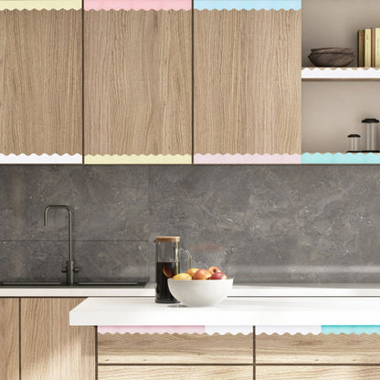 K021246 - 32.8ft Waterproof Scalloped Bulletin Board Border for Easy DIY Decor