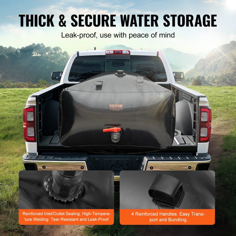 BY-H1000L - 264 Gallon Collapsible PVC Water Bladder for Outdoor & Home Use