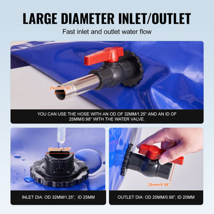 BY-L400L - Durable 400L PVC Water Storage Bladder for Emergencies