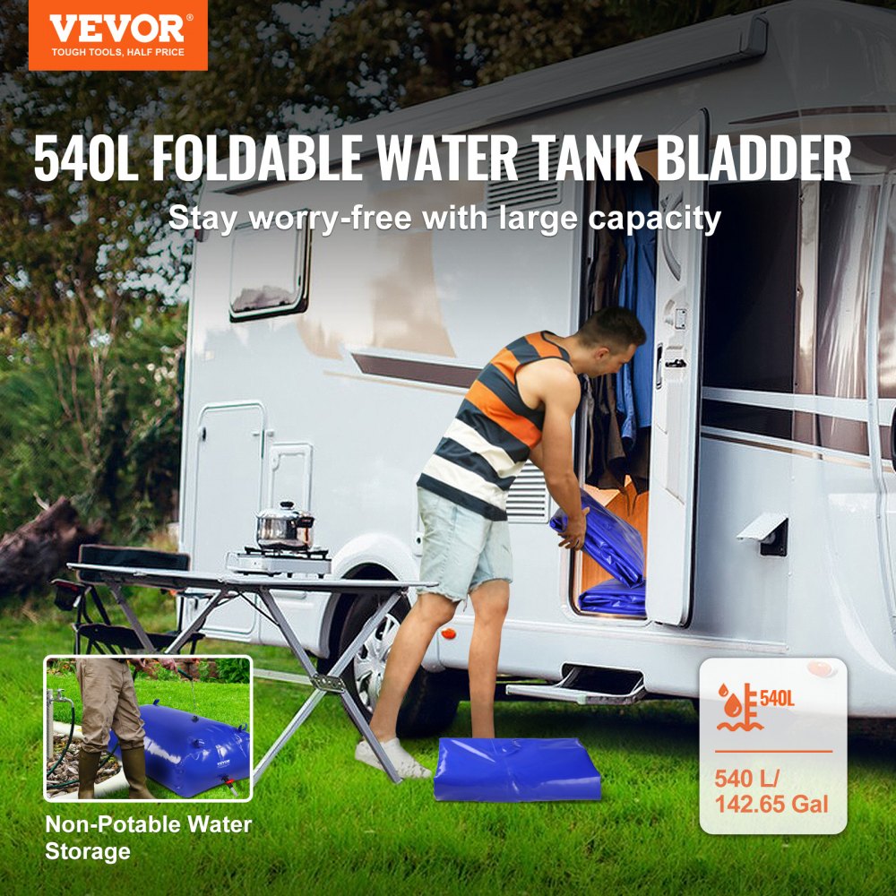 BY-L540L - 540L Emergency Water Storage Bladder, Durable 1000D PVC
