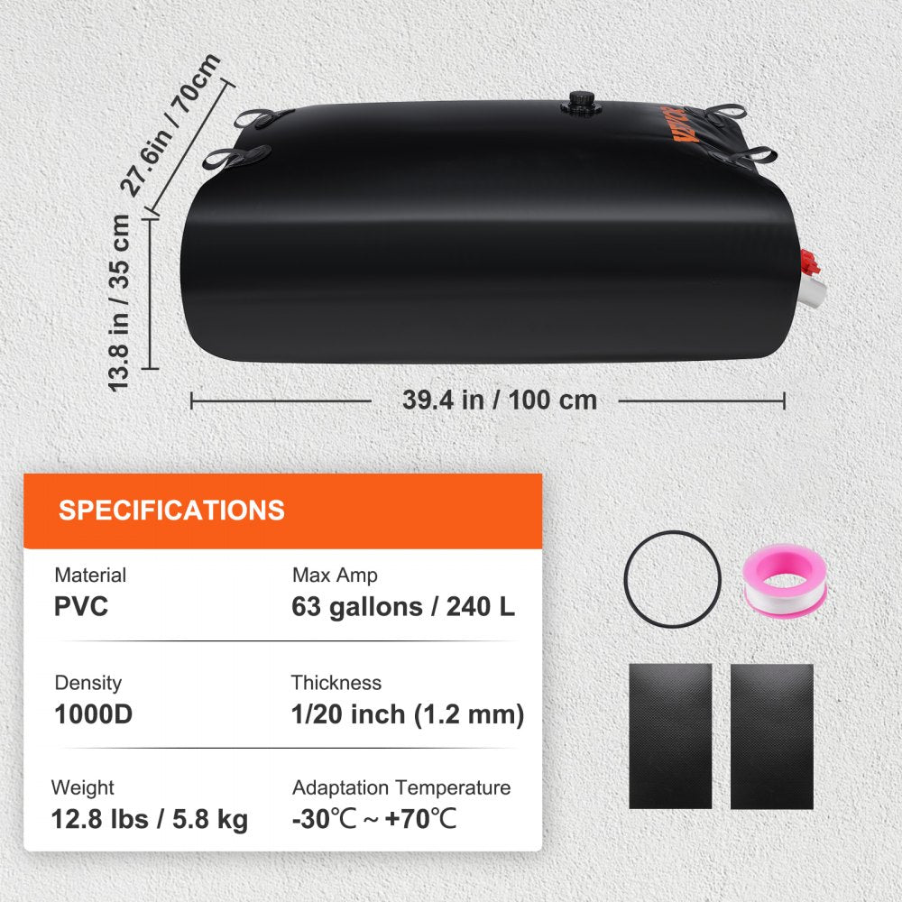 010427860931 - 63 Gallon Portable PVC Water Bladder for Emergencies