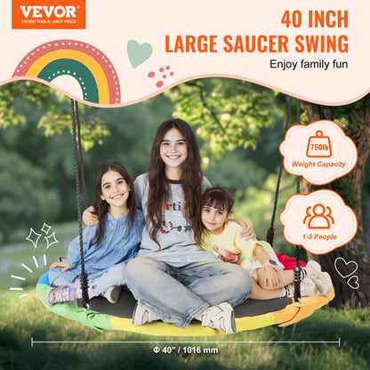 YXS-BF01 - 40" Saucer Swing for Multiple Kids, 750 lbs Capacity