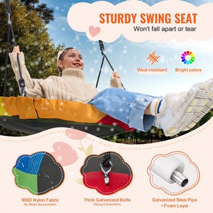 YXS-BF01 - 40" Saucer Swing for Multiple Kids, 750 lbs Capacity