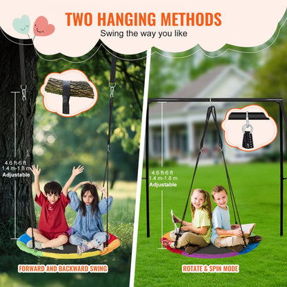 YXS-BF01 - 40" Saucer Swing for Multiple Kids, 750 lbs Capacity