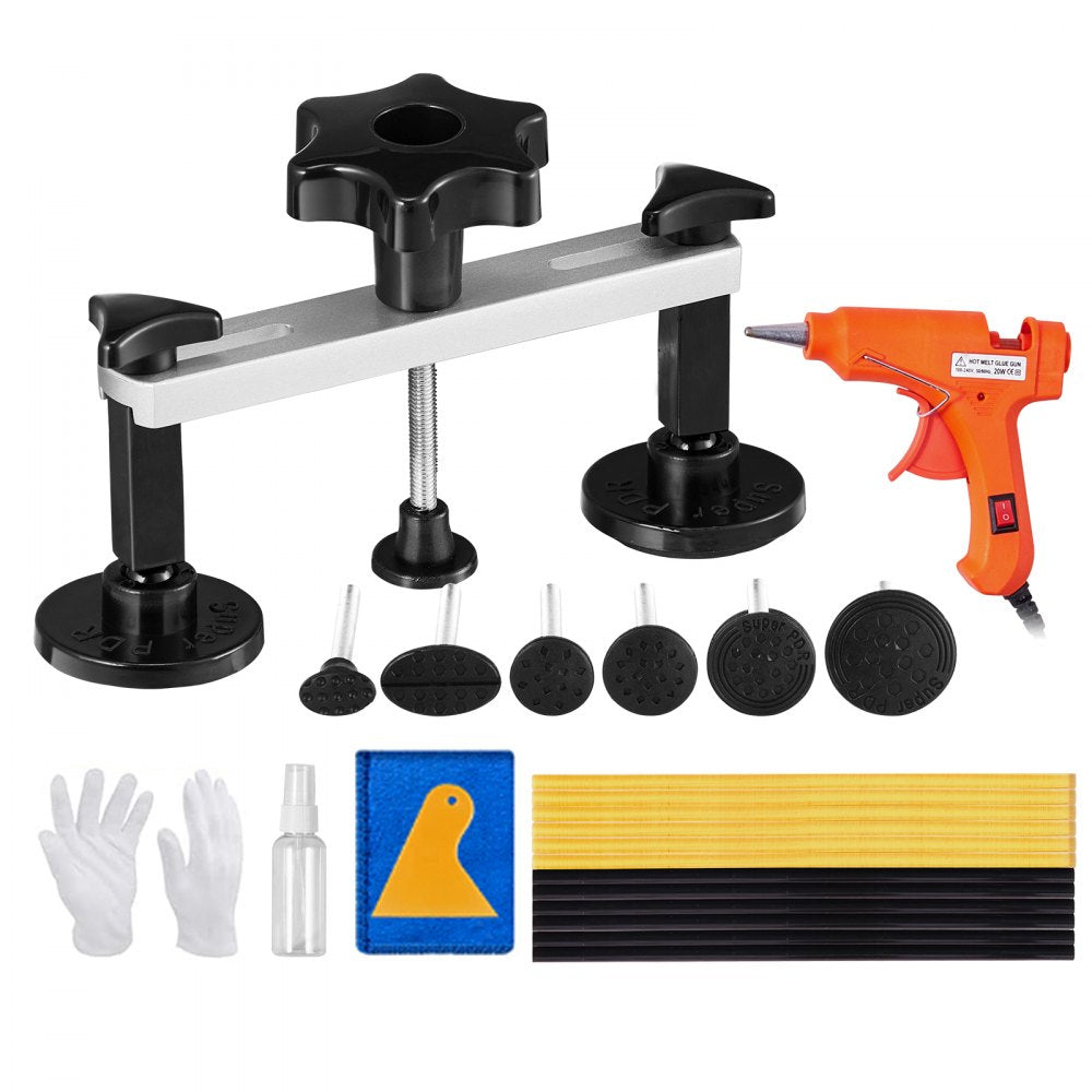 010674336927 - Versatile 25-Piece Dent Repair Kit with Glue Gun and Accessories