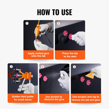 010245725771 - Heavy-Duty Car Dent Puller Kit with Stainless Steel Tools