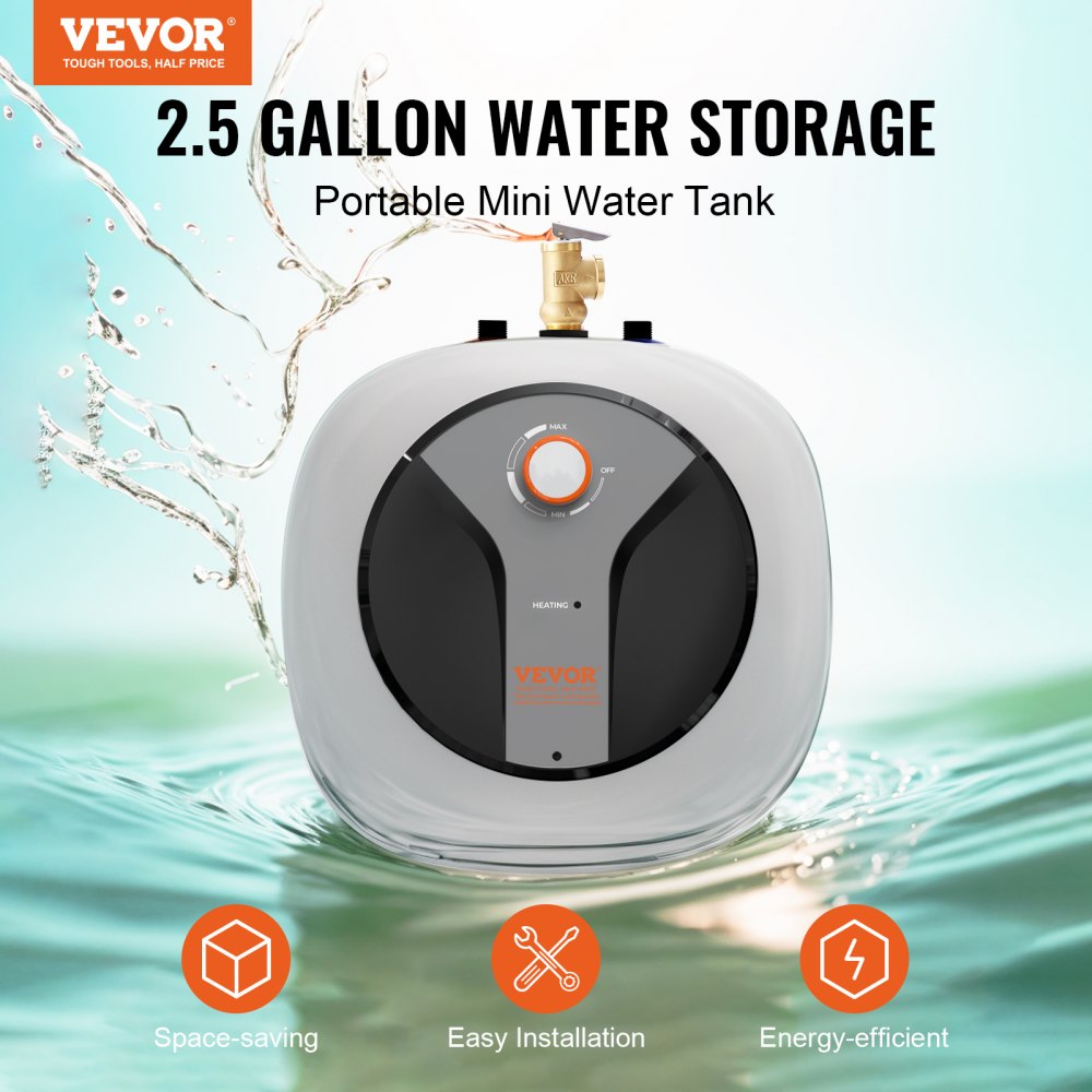 D10-14VA（M,S） - 2.5 Gallon VEVOR Electric Mini-Tank Water Heater, 1440W