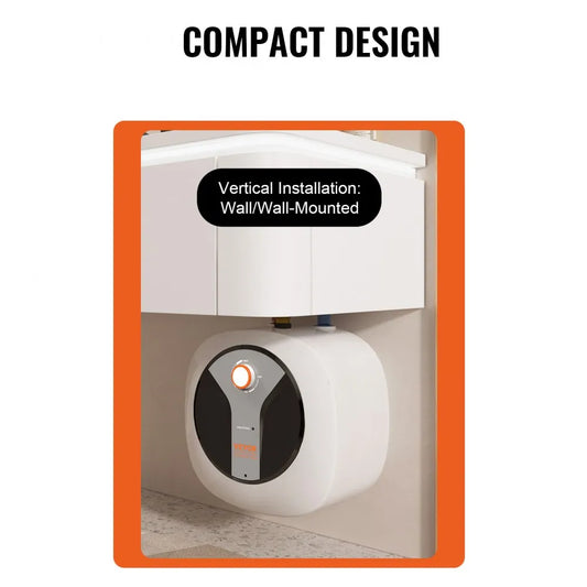 D15-14VA(M,S) - 4 Gallon Stainless Steel Mini-Tank Water Heater, 1440W