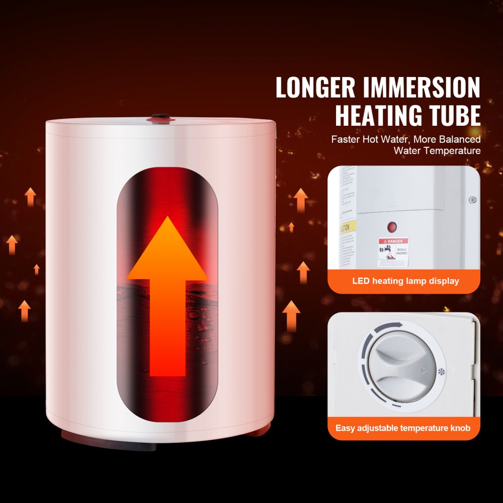 FJI-POR-40S2 - 10-Gallon Electric Water Heater with LED Display & 1600W Power