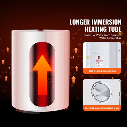 FJI-POR-40S2 - 10-Gallon Electric Water Heater with LED Display & 1600W Power