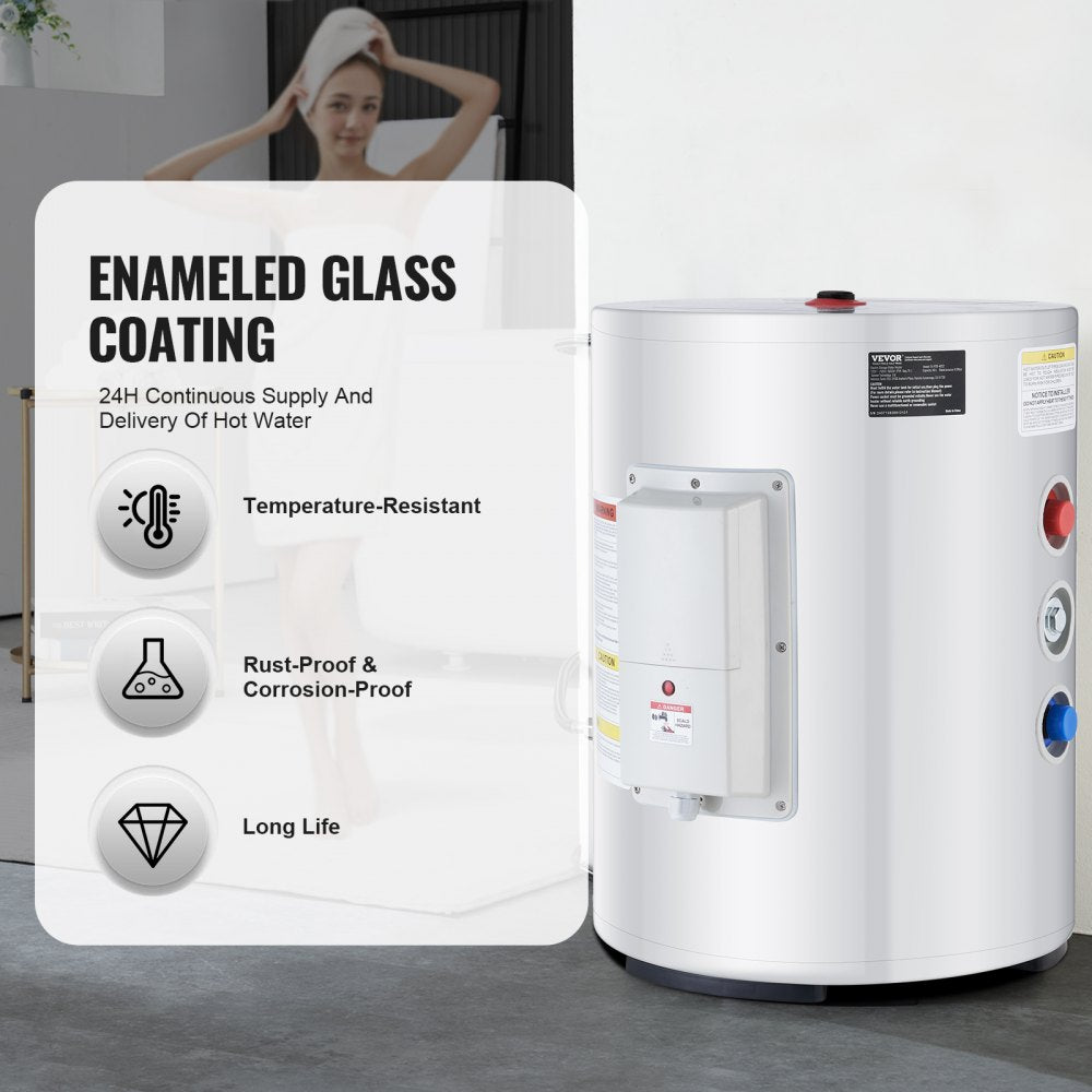 FJI-POR-40S2 - 10-Gallon Electric Water Heater with LED Display & 1600W Power