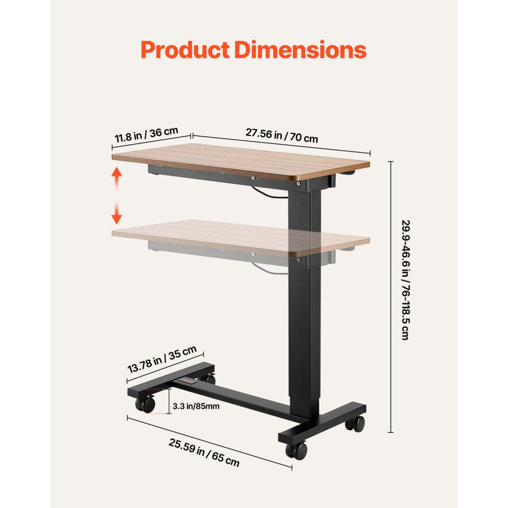 ZW-CBZ-01 - Versatile Adjustable Overbed Table for Dining & Work