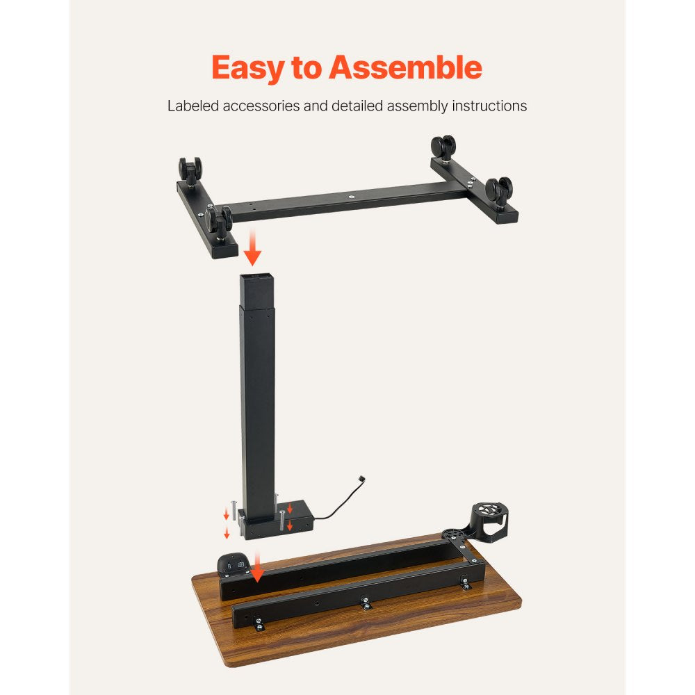 ZW-CBZ-01 - Versatile Adjustable Overbed Table for Dining & Work