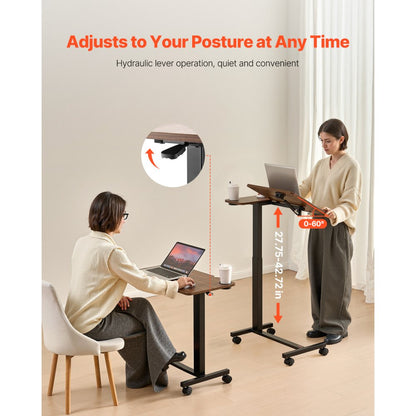 GT-SR65-B7 - Adjustable Overbed Table for Dining & Work