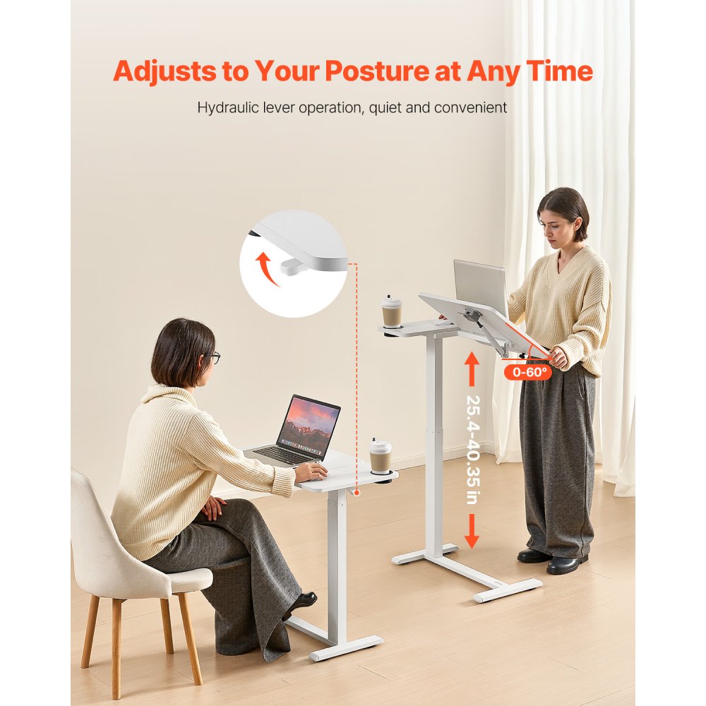 GT-SR65-B5 - Adjustable Multi-Functional Overbed Table for Dining or Work