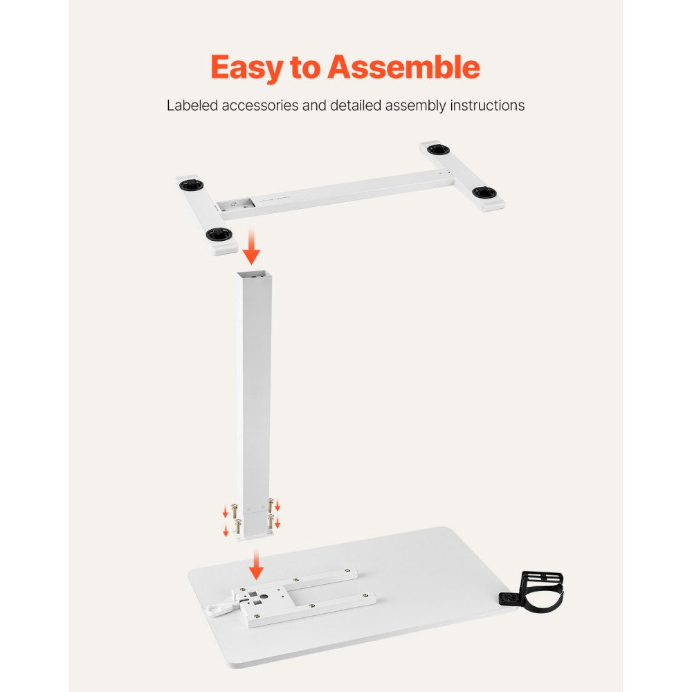 GT-SR65-B6 - Versatile Adjustable Overbed Table for Dining & Work