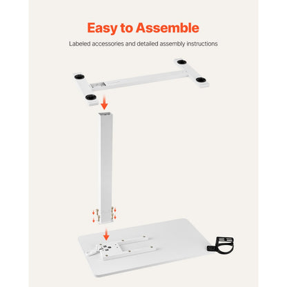 GT-SR65-B6 - Versatile Adjustable Overbed Table for Dining & Work