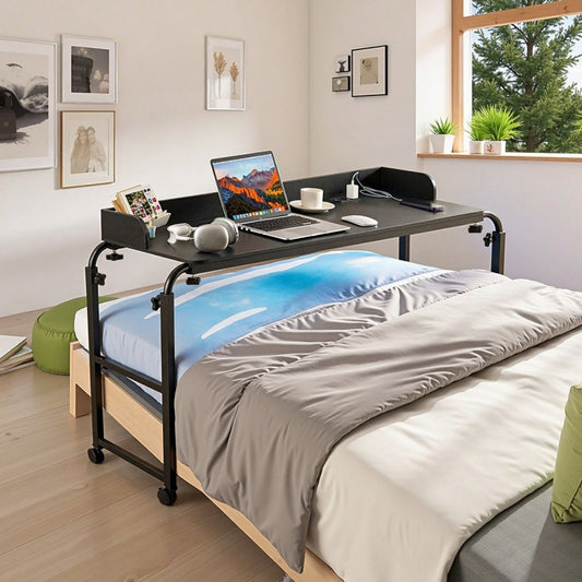 GT-JS-0005-US - Adjustable Overbed Table with Power Strip, 35-40" Height