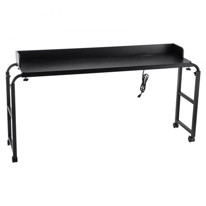 GT-JS-0005-US - Adjustable Overbed Table with Power Strip, 35-40" Height