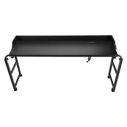 GT-JS-0005-US - Adjustable Overbed Table with Power Strip, 35-40" Height