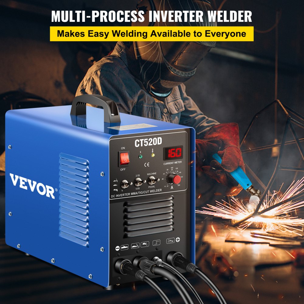 CT-520D - 3-in-1 Inverter Welder for Cutting, TIG, and MMA