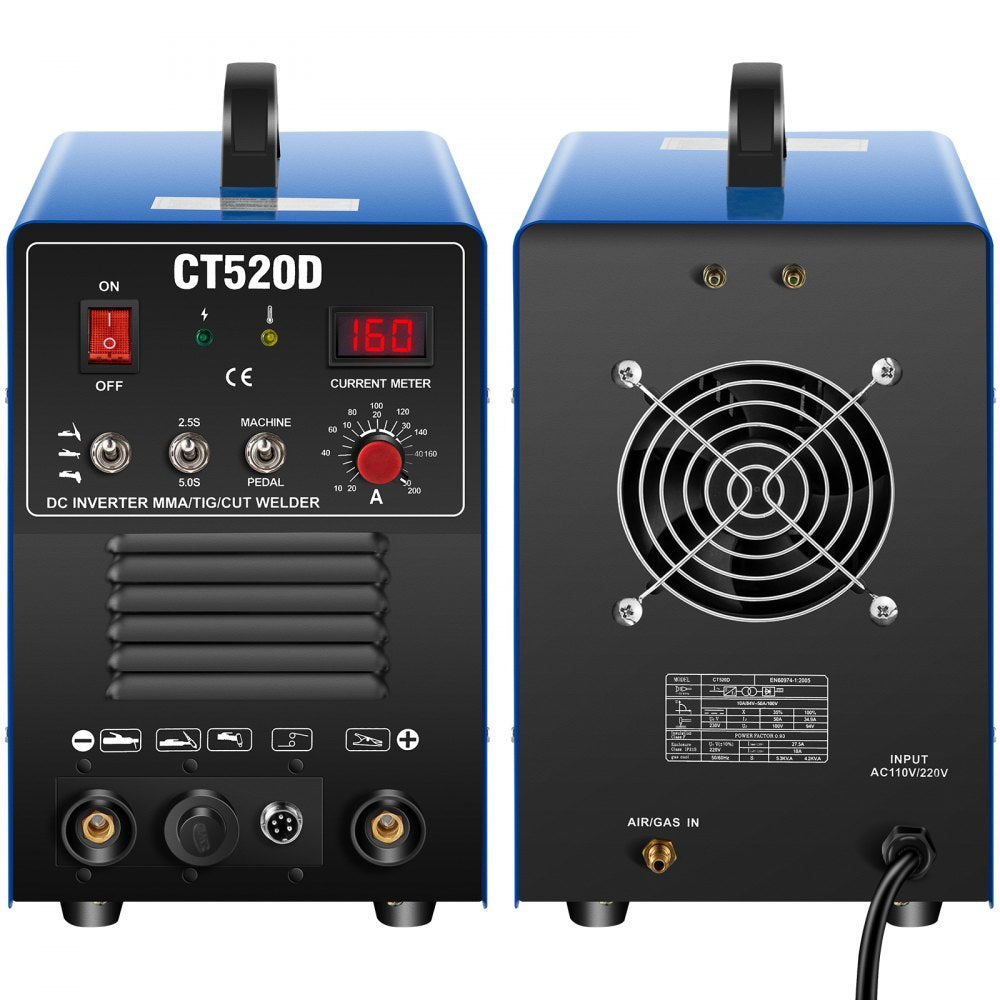 CT-520D - 3-in-1 Inverter Welder for Cutting, TIG, and MMA