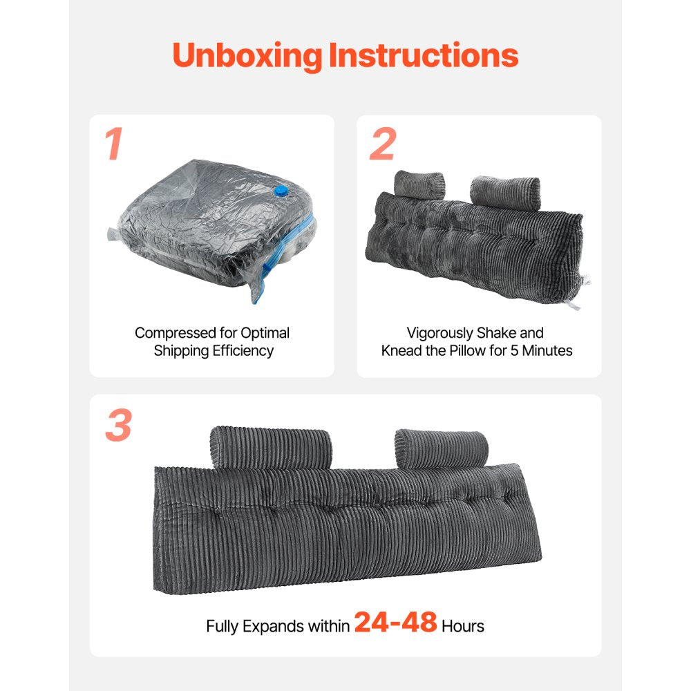 SSYDZ-08 - Velvet King Wedge Pillow with 2 Pockets & Washable Cover