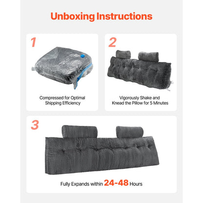 SSYDZ-08 - Velvet King Wedge Pillow with 2 Pockets & Washable Cover