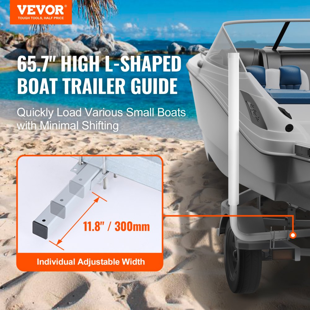 XSJ23-F05 - Adjustable Marine Trailer Guides for Easy Boat Loading