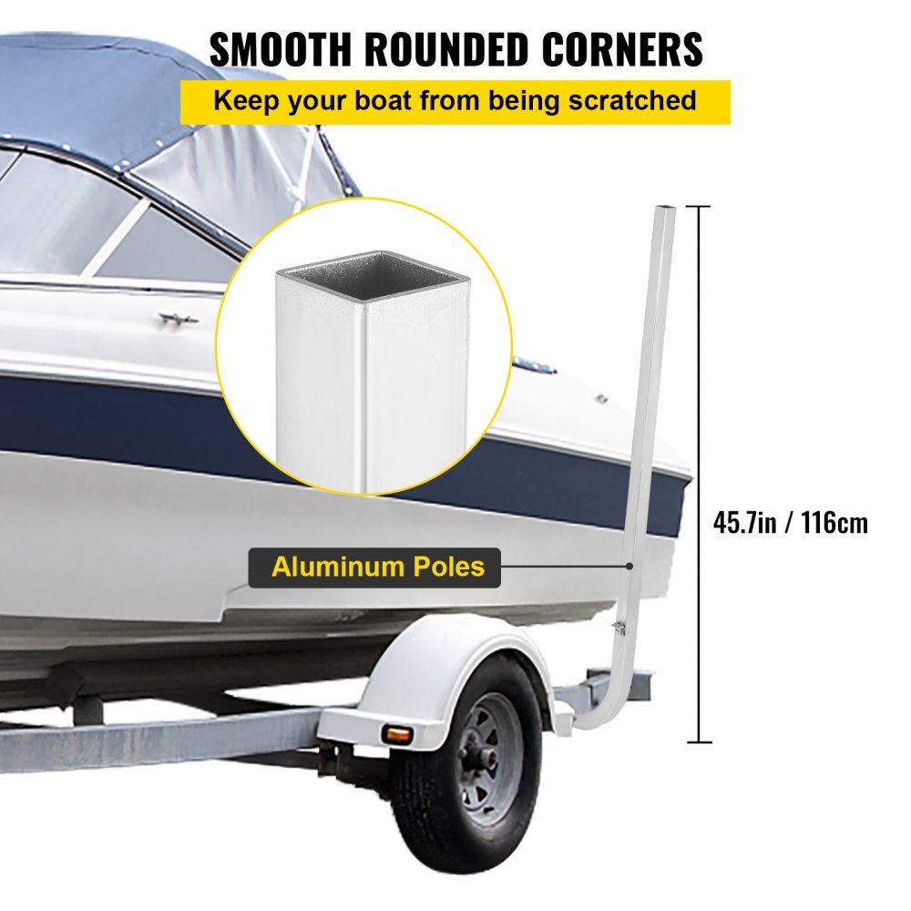 46" Trailer Guides - Heavy-Duty Aluminum Boat Loading Assist