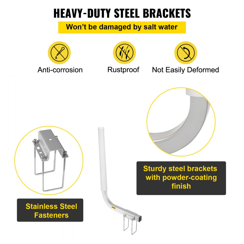 22" Boat Guide-on - Heavy-Duty Steel Trailer Guide for Safe Boat Loading