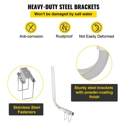 22" Boat Guide-on - Heavy-Duty Steel Trailer Guide for Safe Boat Loading