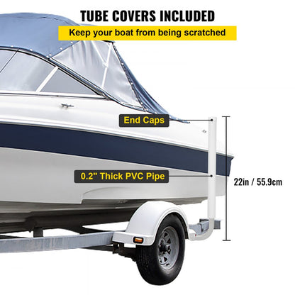 22" Boat Guide-on - Heavy-Duty Steel Trailer Guide for Safe Boat Loading