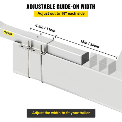 40" Trailer Guide-ons - Heavy-Duty Adjustable Boat Loading System with PVC Protection