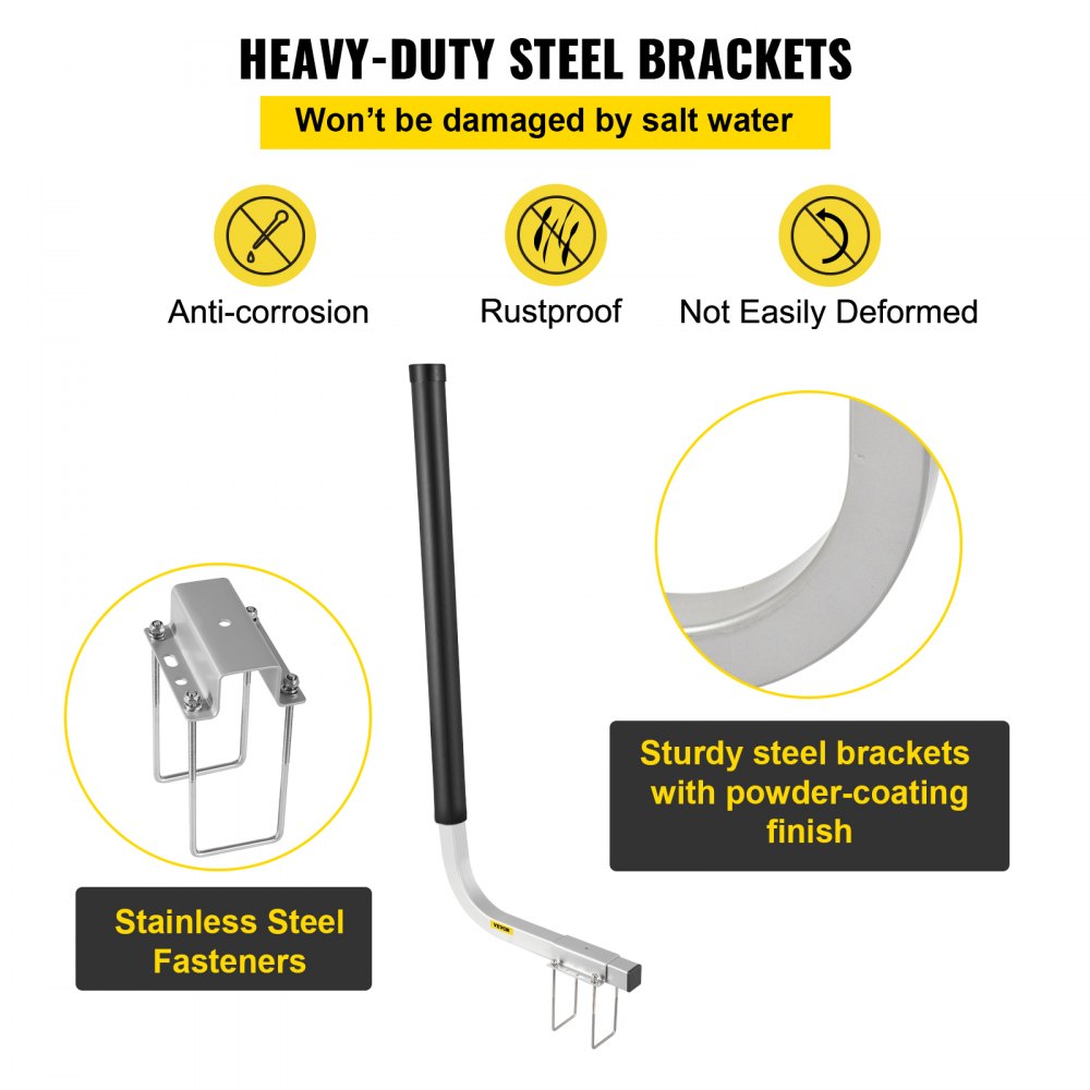 40" Trailer Guide-ons - Heavy-Duty Adjustable Boat Loading System with PVC Protection