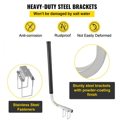40" Trailer Guide-ons - Heavy-Duty Adjustable Boat Loading System with PVC Protection