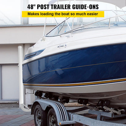 48" Boat Guide-on - Rustproof Steel Trailer Aid with PVC Covers