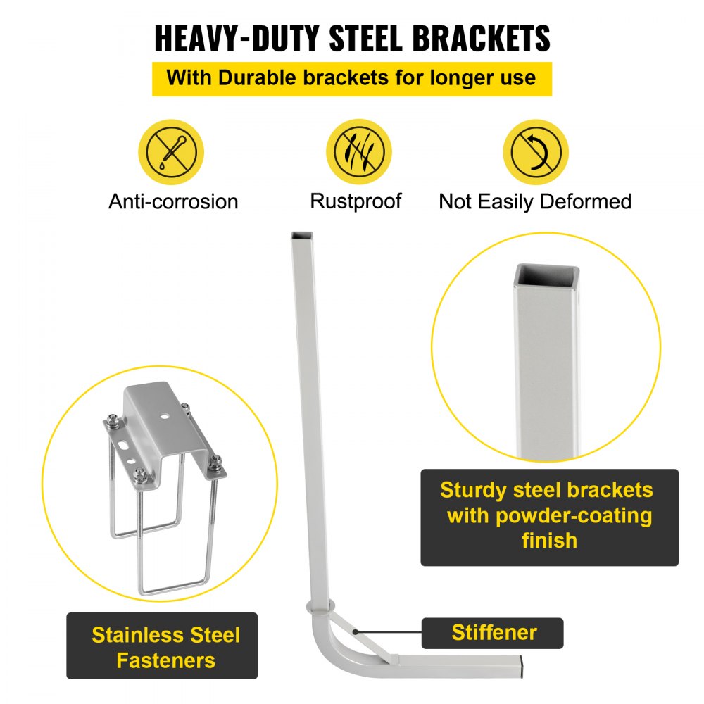 60" Boat Guide-on - Heavy-Duty Steel Trailer Guide with Adjustable Width & PVC Tubes