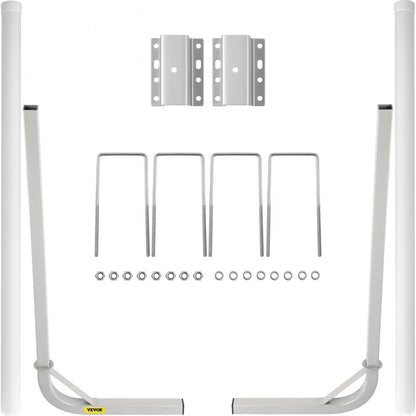 60" Boat Guide-on - Heavy-Duty Steel Trailer Guide with Adjustable Width & PVC Tubes