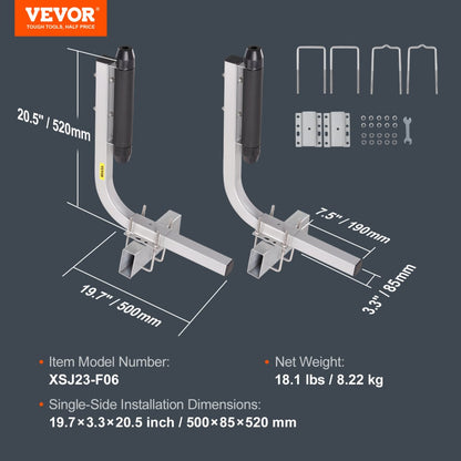 XSJ23-F06 - 20.5” Adjustable Marine Trailer Guides for Easy Boat Loading