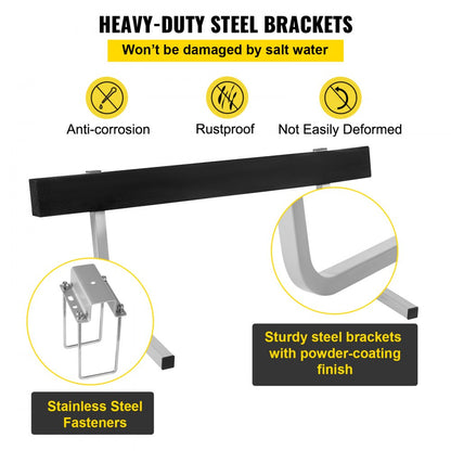 45 in Bunk Trailer Guides - Adjustable Boat Trailer Guide-ons with Marine Carpet